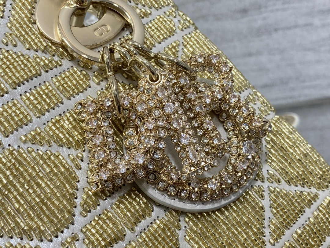 Mini Lady Dior Bag M0505 Gray Lambskin M919 - Default Title - View 8