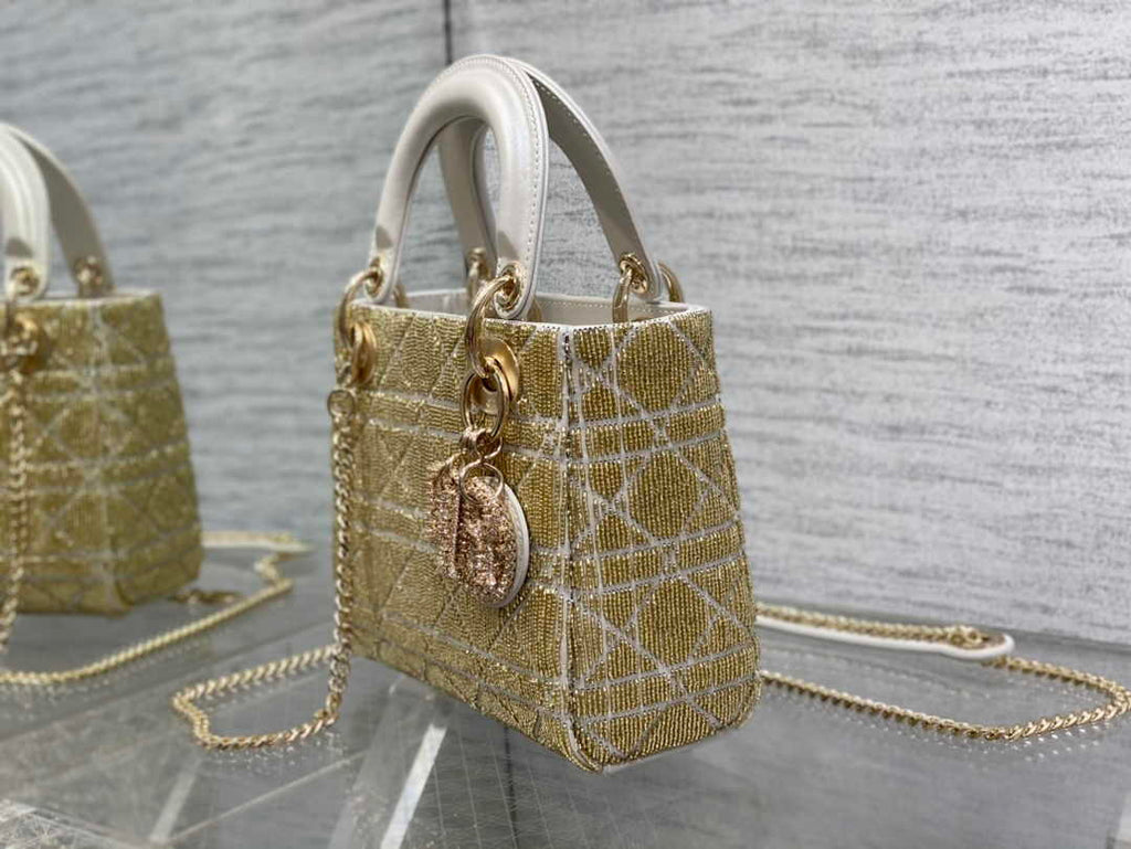 Mini Lady Dior Bag M0505 Gray Lambskin M919 - Default Title - View 4