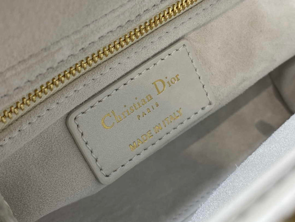 Mini Lady Dior Bag M0505 Gray Lambskin M919 - Default Title - View 7