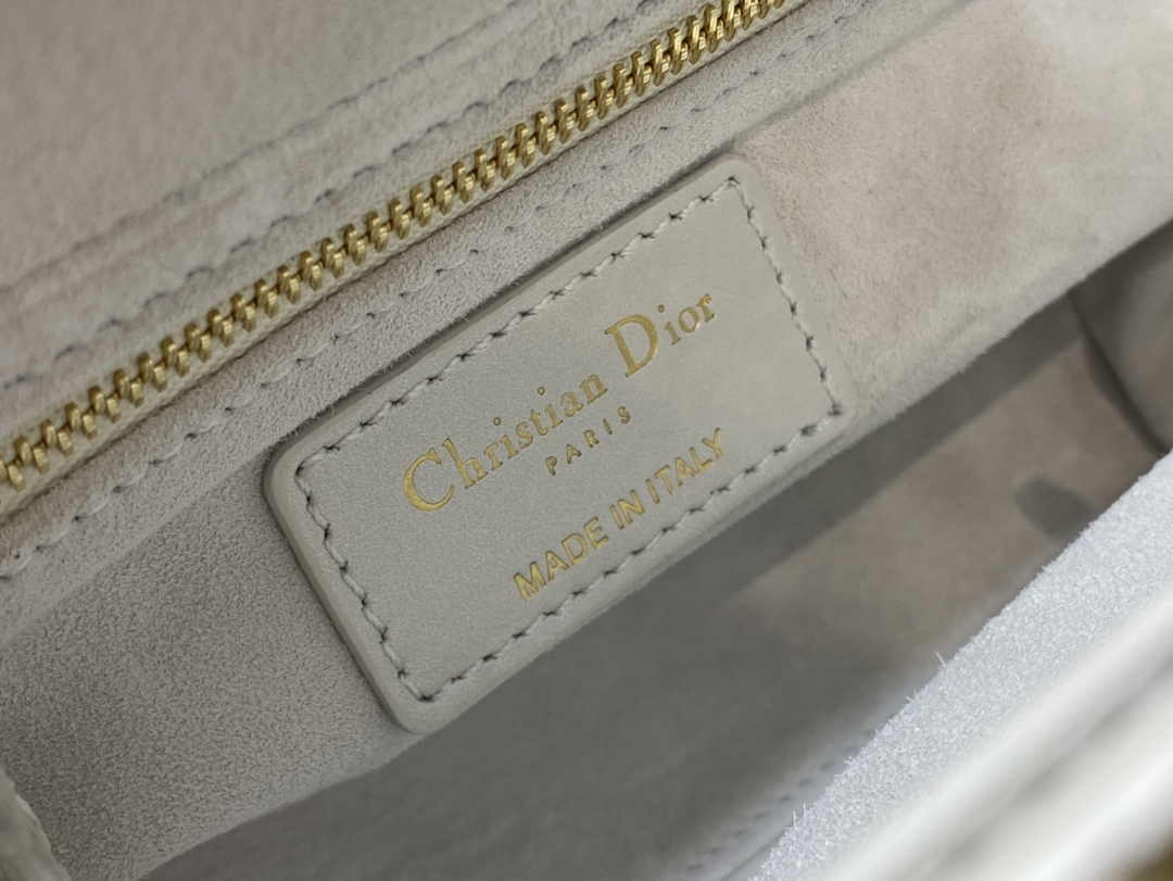 Mini Lady Dior Bag M0505 Gray Lambskin M919 - Default Title - View 7