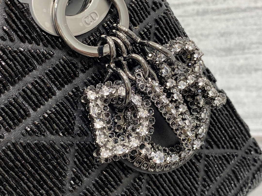 Mini Lady Dior Bag M0505 Black Lambskin M918 - Default Title - View 5