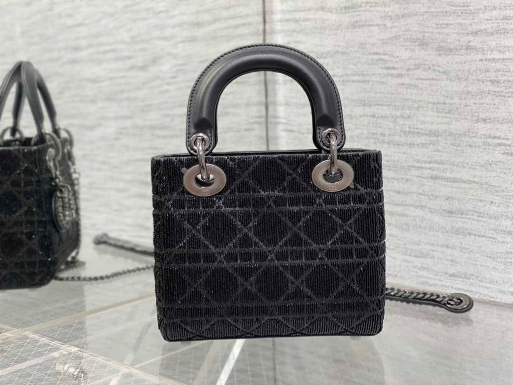 Mini Lady Dior Bag M0505 Black Lambskin M918 - Default Title - View 6