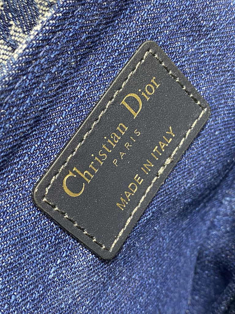 Dior Mini Saddle Bag with Strap M0456 Blue Denim Dior Oblique Jacquard