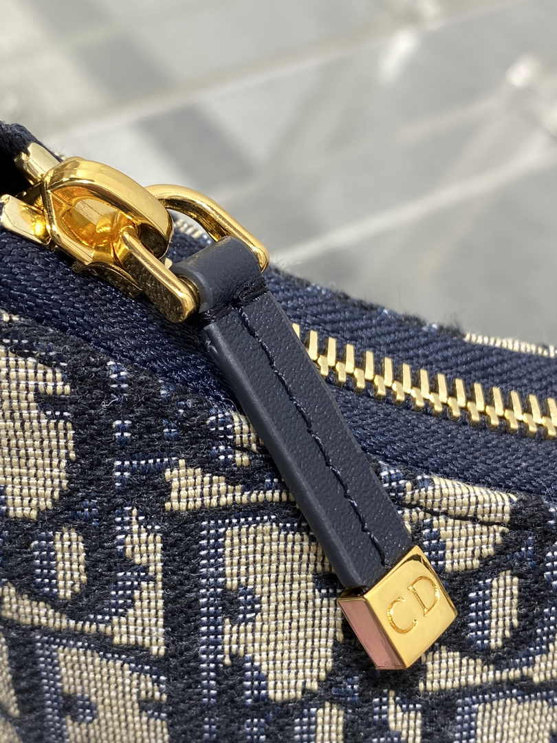 Miss Caro Mini Hobo Shoulder Bag S5232 Blue Dior Oblique Jacquard - Default Title - View 6