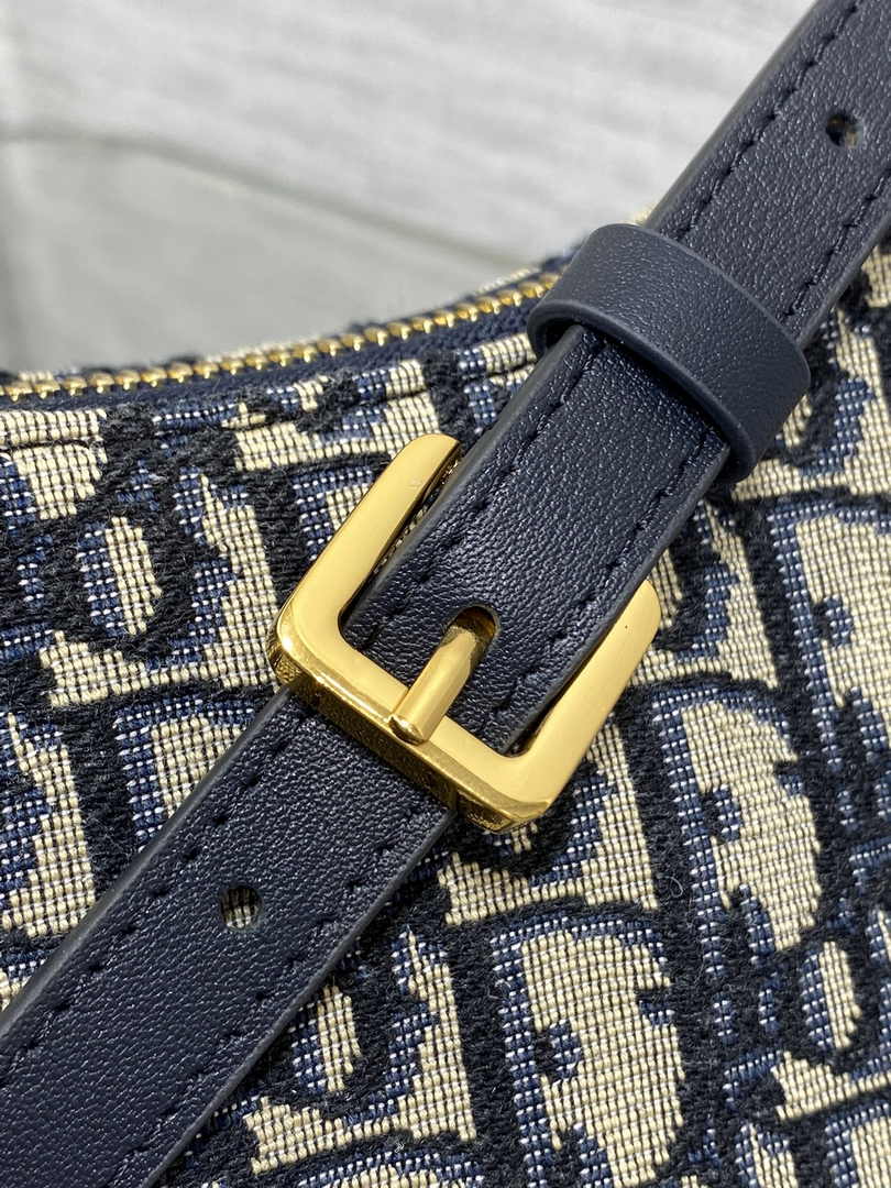 Miss Caro Mini Hobo Shoulder Bag S5232 Blue Dior Oblique Jacquard - Default Title - View 7