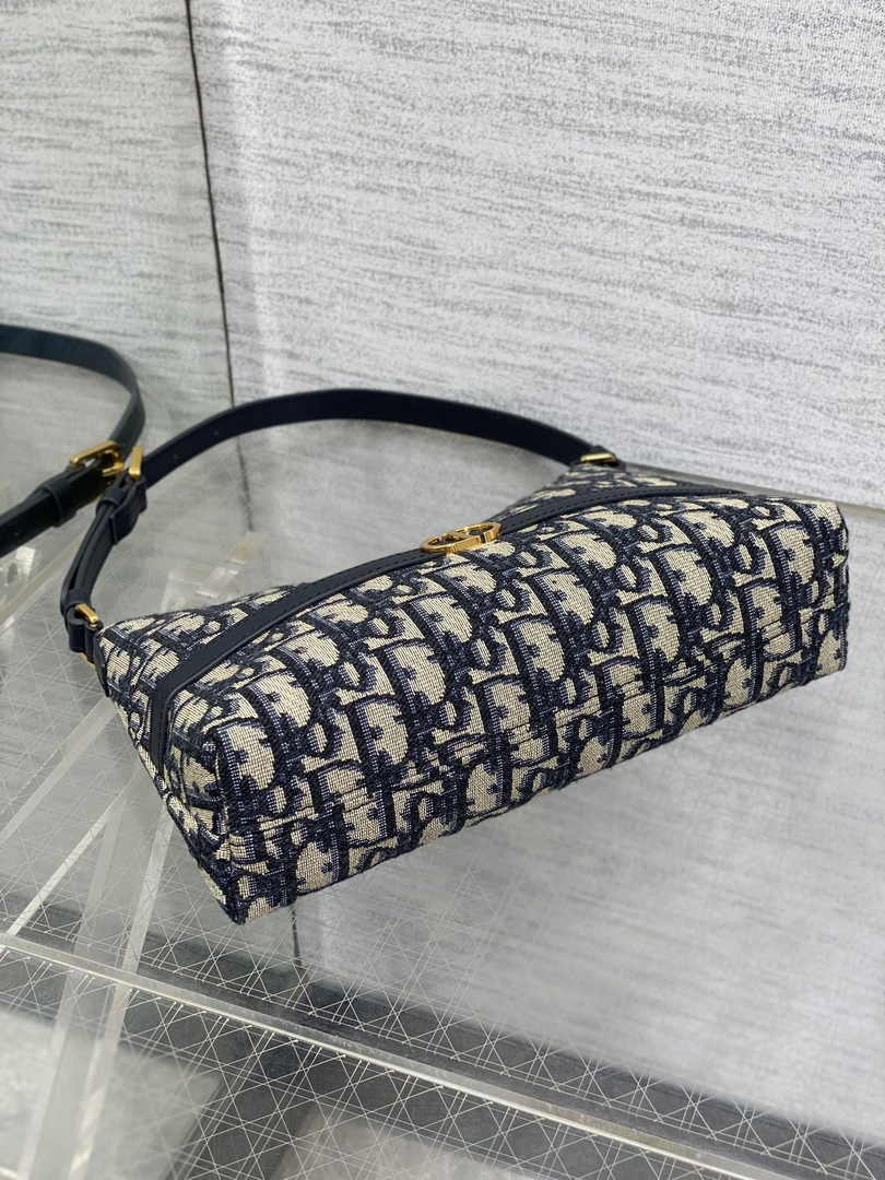 Miss Caro Mini Hobo Shoulder Bag S5232 Blue Dior Oblique Jacquard - Default Title - View 8