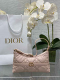 Miss Caro Mini Hobo Shoulder Bag S5232 Powder Pink Macrocannage Lambskin - Default Title - View 1