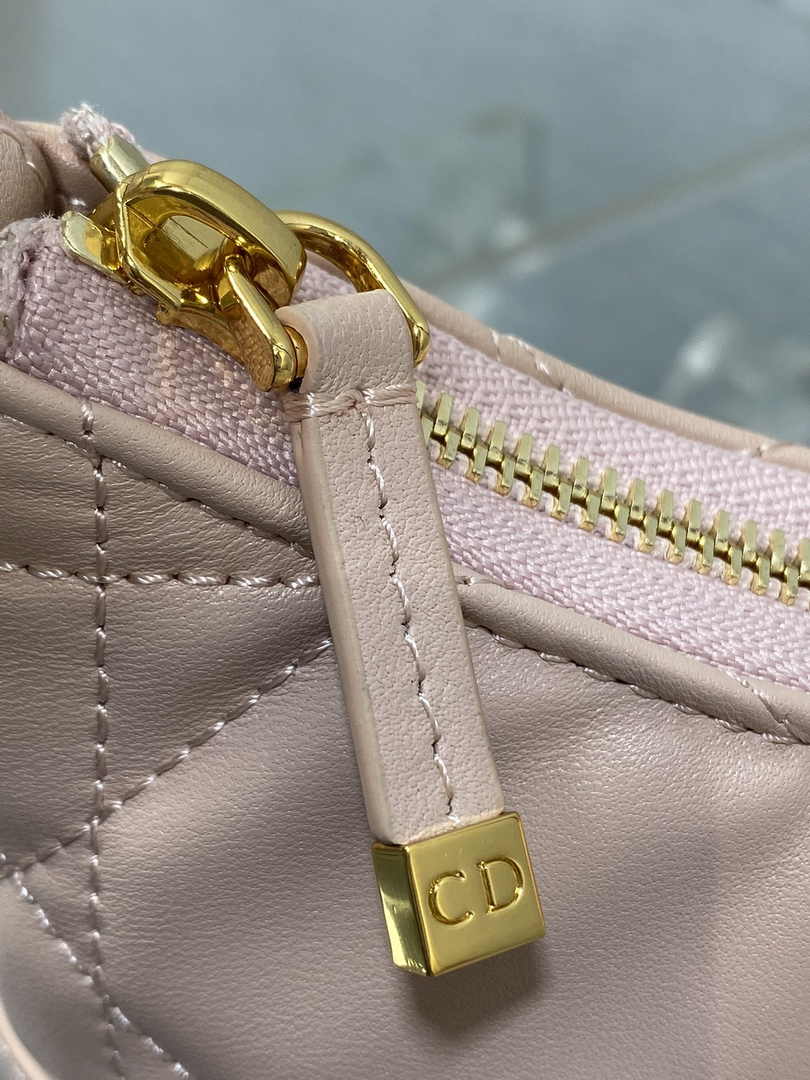 Miss Caro Mini Hobo Shoulder Bag S5232 Powder Pink Macrocannage Lambskin - Default Title - View 6