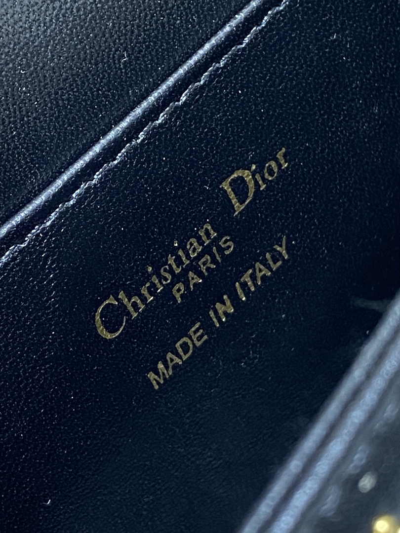 Miss Dior Flap Bag M2610 Black Miss Dior Allover Calfskin with Gold-Finish Studs - Default Title - View 10