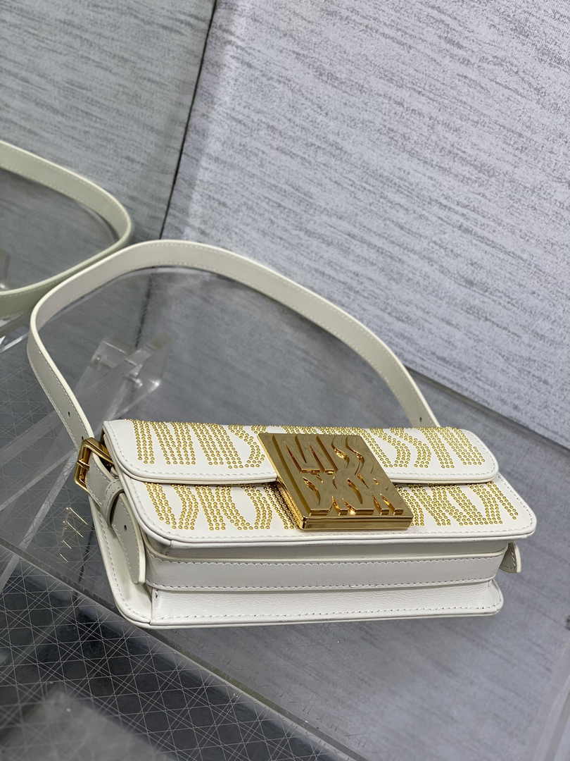 Miss Dior Flap Bag M2610 Beige Miss Dior Allover Calfskin with Gold-Finish Studs - Default Title - View 6