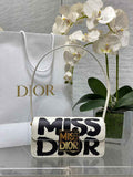Miss Dior Flap Bag M2610 White and Black Miss Dior Graffiti Printed Calfskin - Default Title - View 1