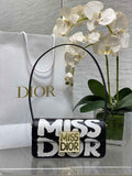 Miss Dior Flap Bag M2610 Black and White Miss Dior Graffiti Printed Calfskin - Default Title - View 1