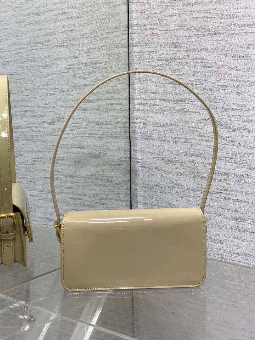 Miss Dior Flap Bag M2610 Apricot Patent Calfskin - Default Title - View 5