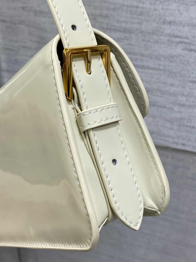 Miss Dior Flap Bag M2610 Beige Patent Calfskin - Default Title - View 7
