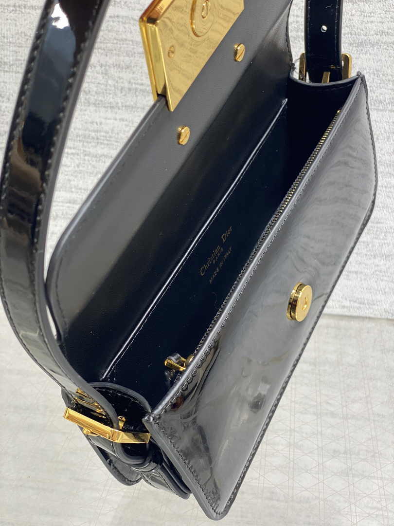 Miss Dior Flap Bag M2610 Black Patent Calfskin - Default Title - View 9