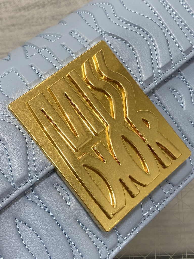 Miss Dior Flap Bag M2610 Blue Quilted Miss Dior Allover Calfskin - Default Title - View 8