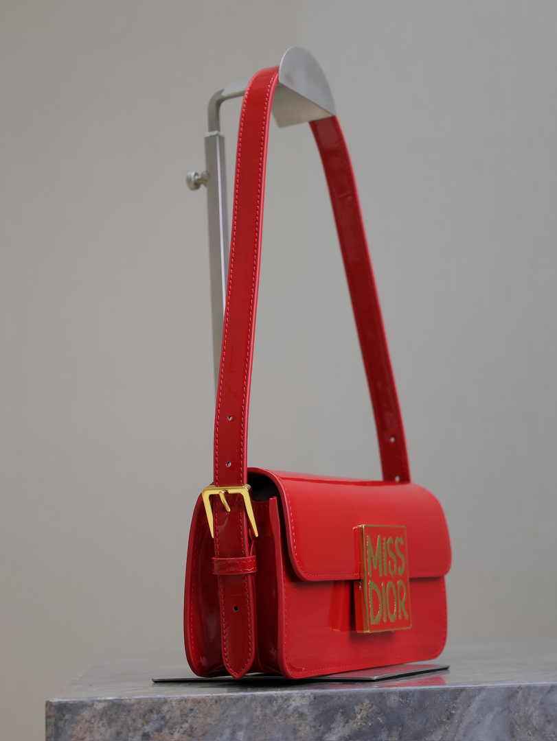 Miss Dior Flap Bag M2610 Red Patent Calfskin - Default Title - View 4