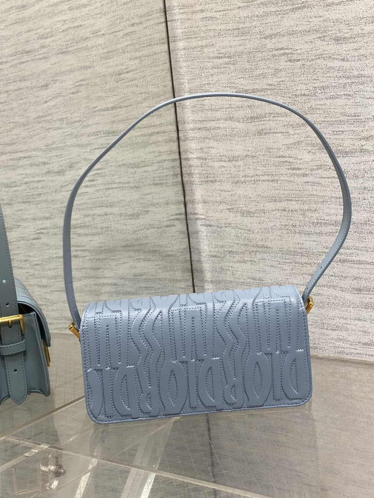 Miss Dior Flap Bag M2610 Blue Quilted Miss Dior Allover Calfskin - Default Title - View 3