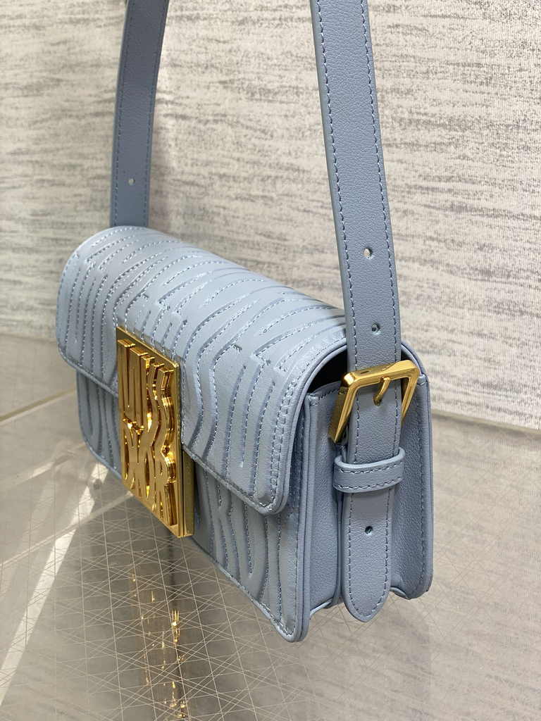 Miss Dior Flap Bag M2610 Blue Quilted Miss Dior Allover Calfskin - Default Title - View 4