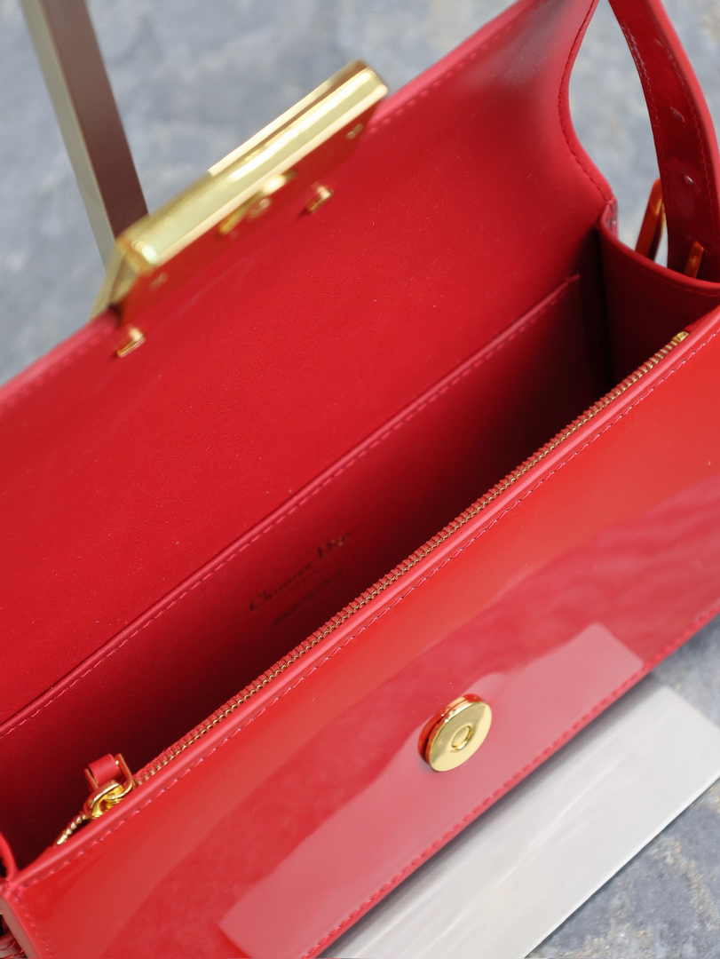 Miss Dior Flap Bag M2610 Red Patent Calfskin - Default Title - View 7