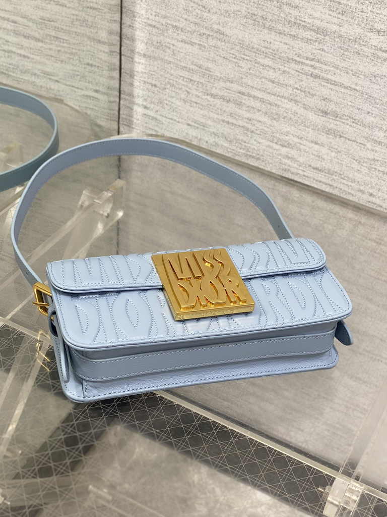 Miss Dior Flap Bag M2610 Blue Quilted Miss Dior Allover Calfskin - Default Title - View 6