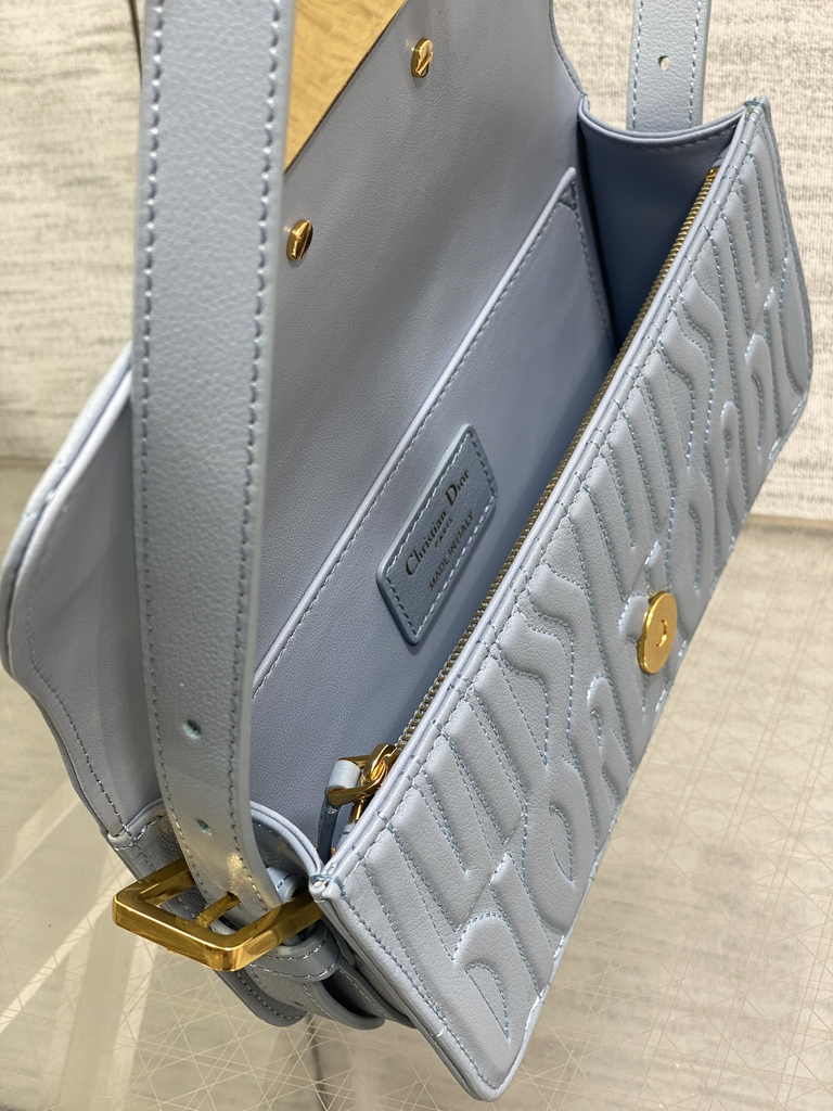 Miss Dior Flap Bag M2610 Blue Quilted Miss Dior Allover Calfskin - Default Title - View 7