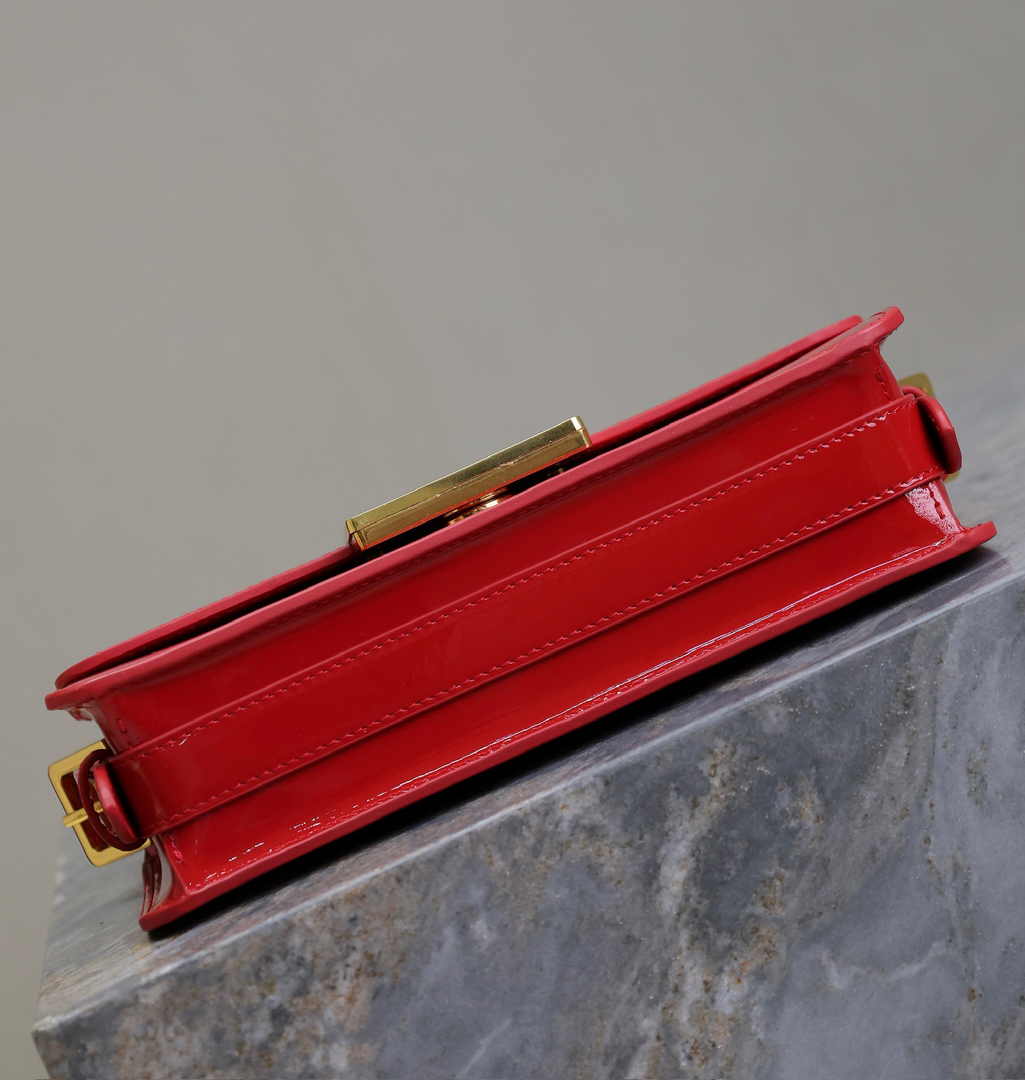 Miss Dior Flap Bag M2610 Red Patent Calfskin - Default Title - View 9