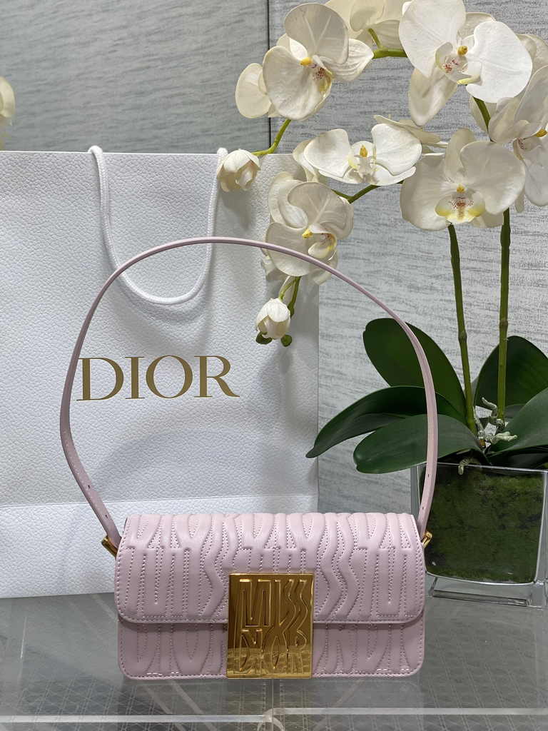 Miss Dior Flap Bag M2610 Pink Quilted Miss Dior Allover Calfskin - Default Title - View 1
