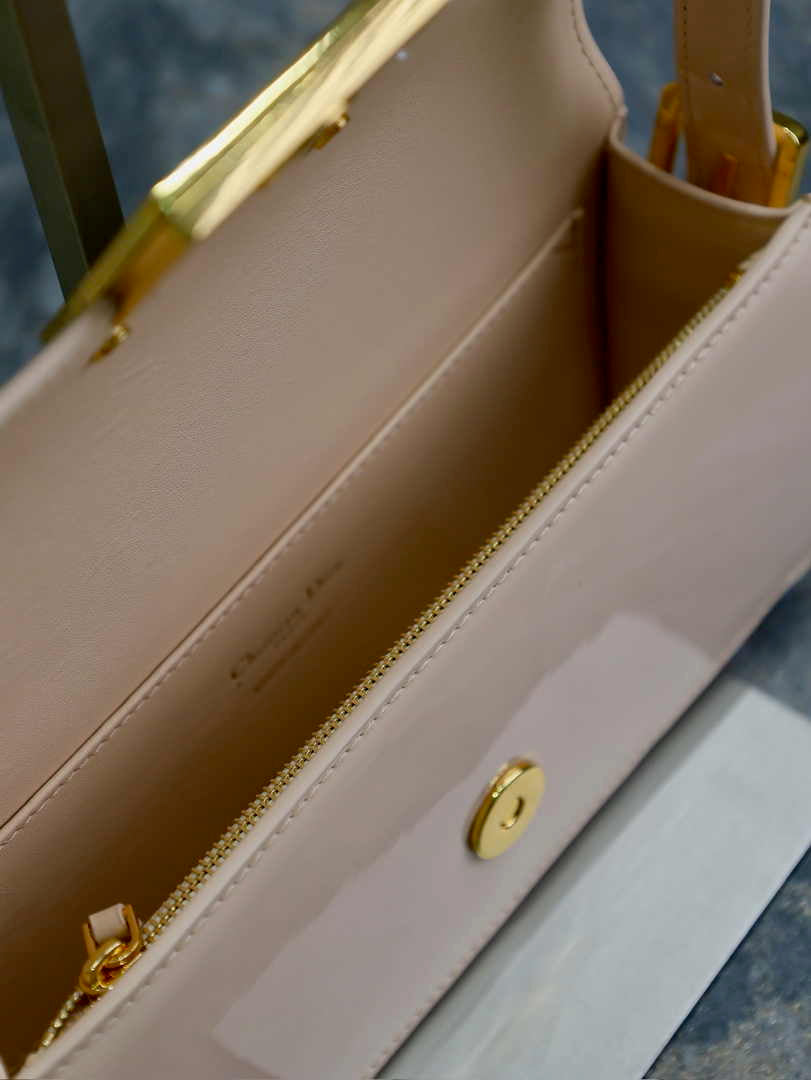 Miss Dior Flap Bag M2610 Powder Pink Patent Calfskin - Default Title - View 6