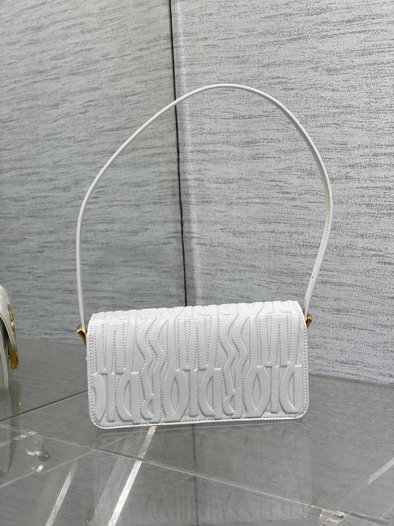 Miss Dior Flap Bag M2610 White Quilted Miss Dior Allover Calfskin - Default Title - View 5