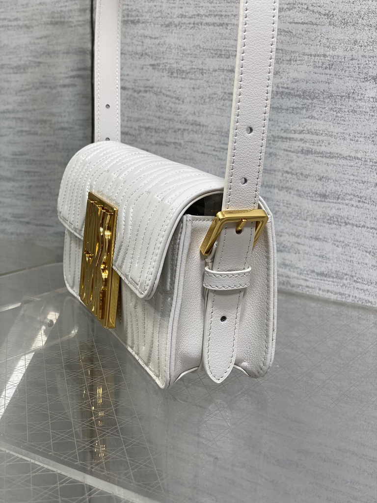 Miss Dior Flap Bag M2610 White Quilted Miss Dior Allover Calfskin - Default Title - View 6