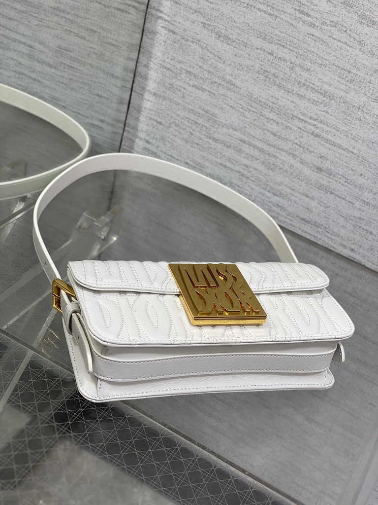 Miss Dior Flap Bag M2610 White Quilted Miss Dior Allover Calfskin - Default Title - View 8