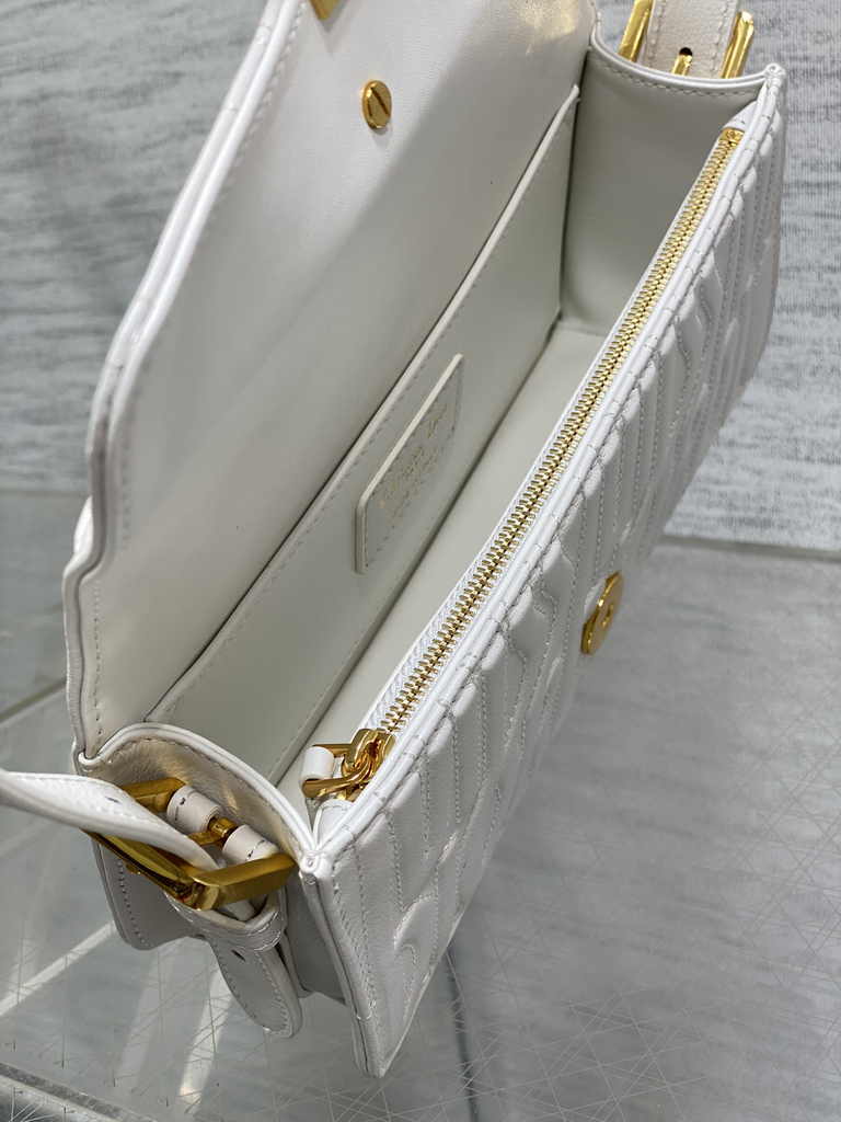 Miss Dior Flap Bag M2610 White Quilted Miss Dior Allover Calfskin - Default Title - View 9