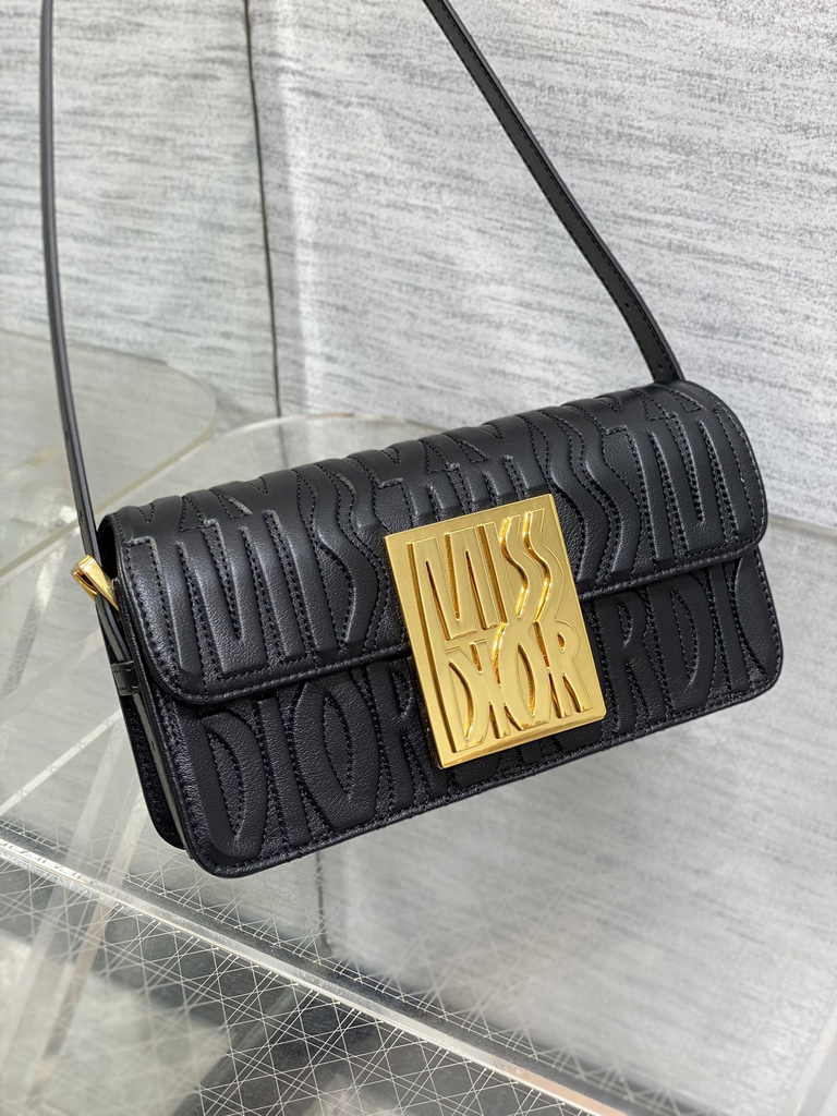 Miss Dior Flap Bag M2610 Black Quilted Miss Dior Allover Calfskin - Default Title - View 9
