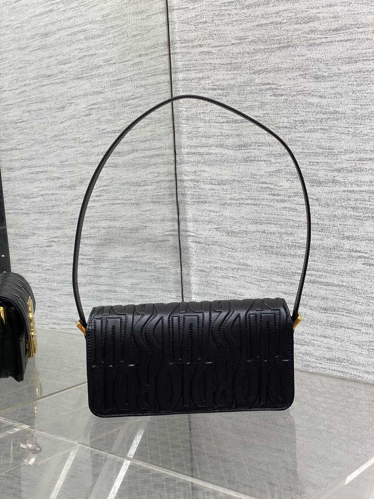 Miss Dior Flap Bag M2610 Black Quilted Miss Dior Allover Calfskin - Default Title - View 3