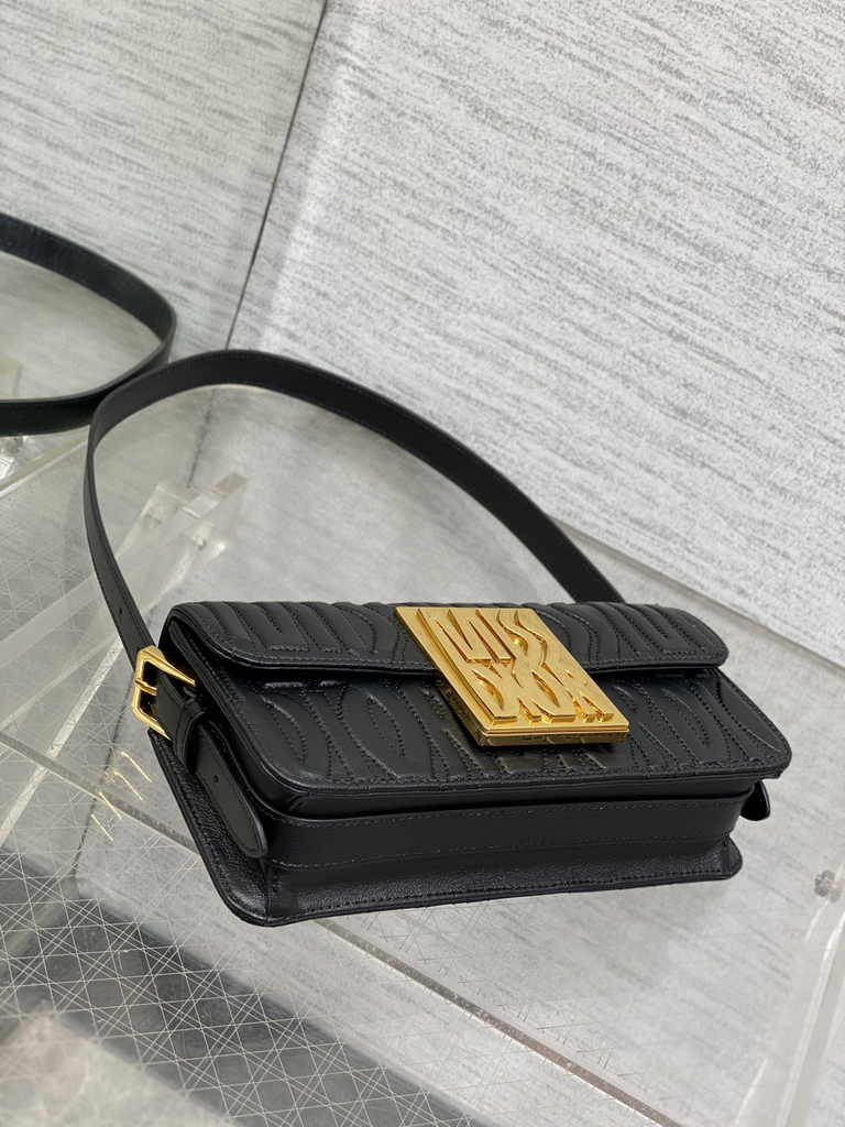 Miss Dior Flap Bag M2610 Black Quilted Miss Dior Allover Calfskin - Default Title - View 6