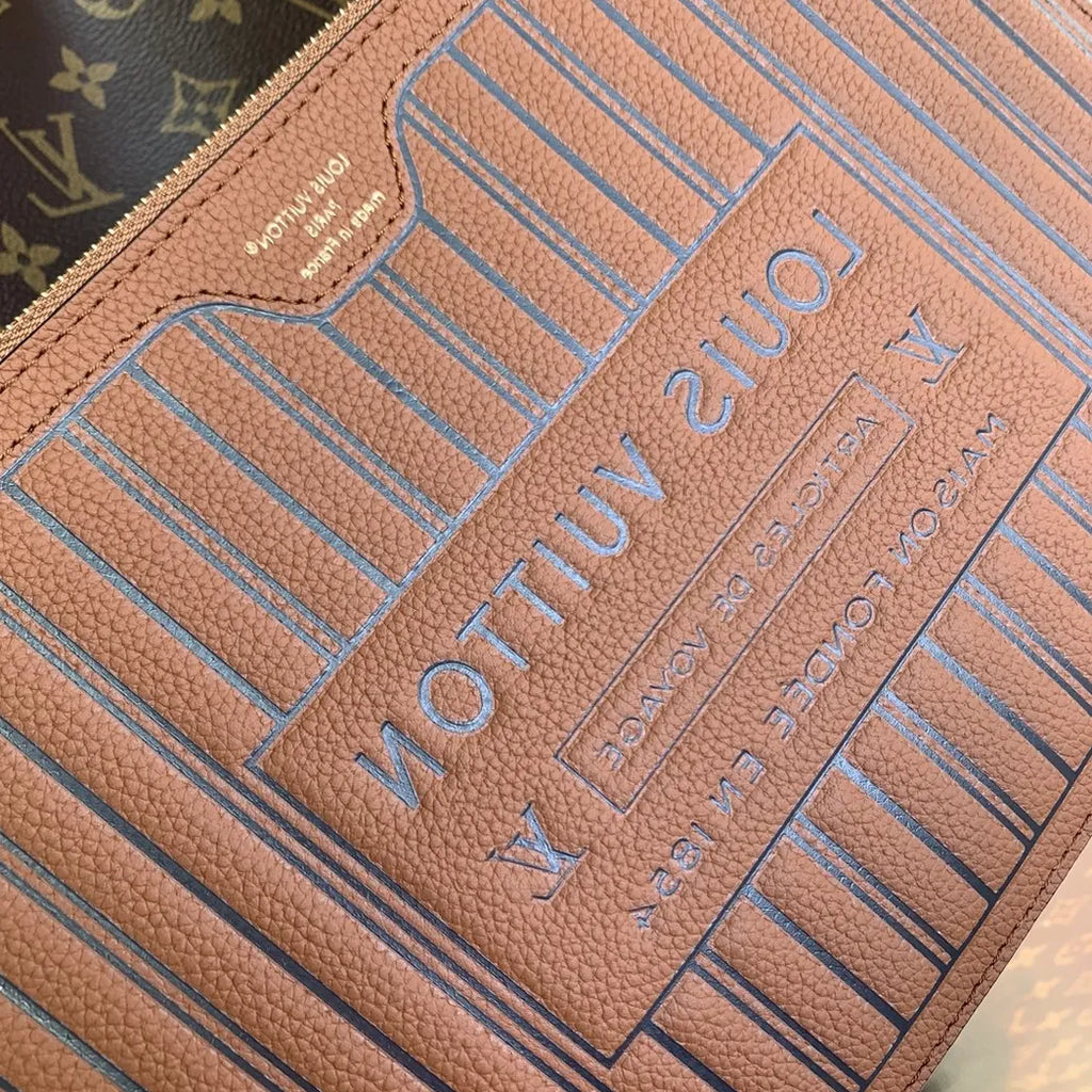 Louis Vuitton Neverfull Inside Out MM Bag, M28352 Brown Monogram canvas