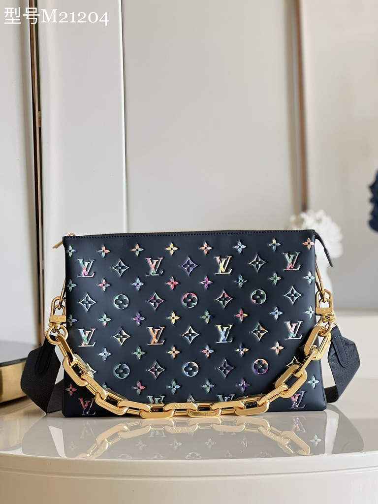 Louis Vuitton M21204 Coussin MM Handbags Lambskin Navy Blue