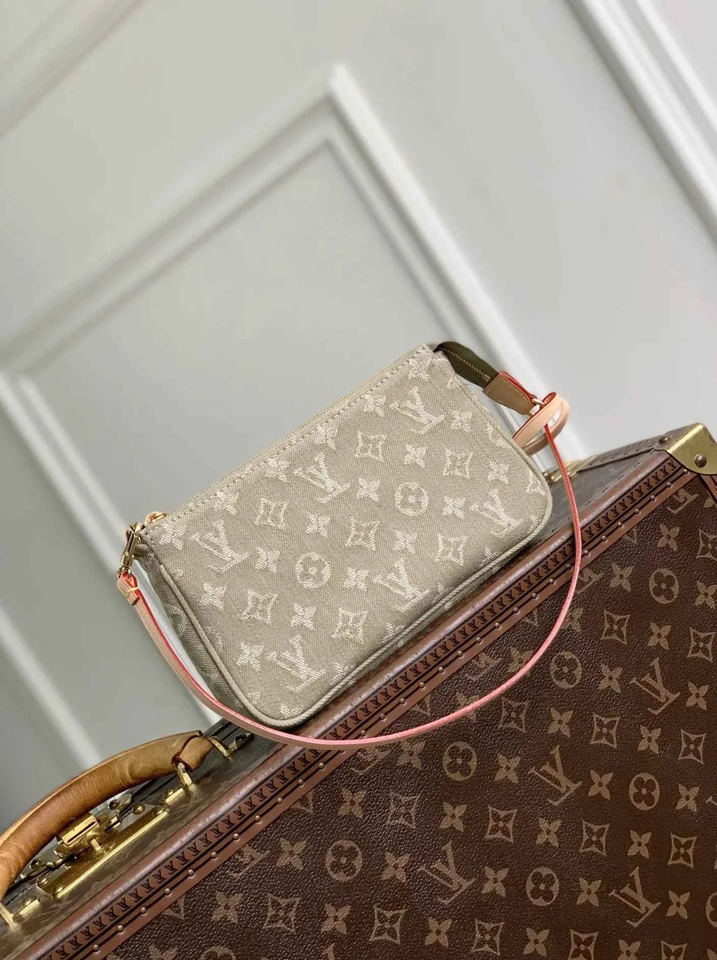 Louis Vuitton Pochette Accessoire Cargo Bag M27602 Gray Denim