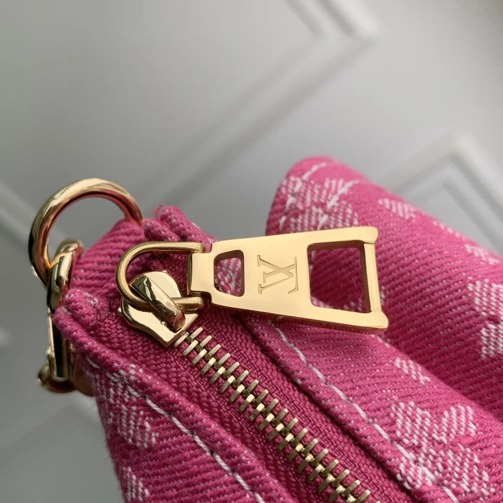 Louis Vuitton Pochette Accessoire Cargo Bag M27602 Plum Denim
