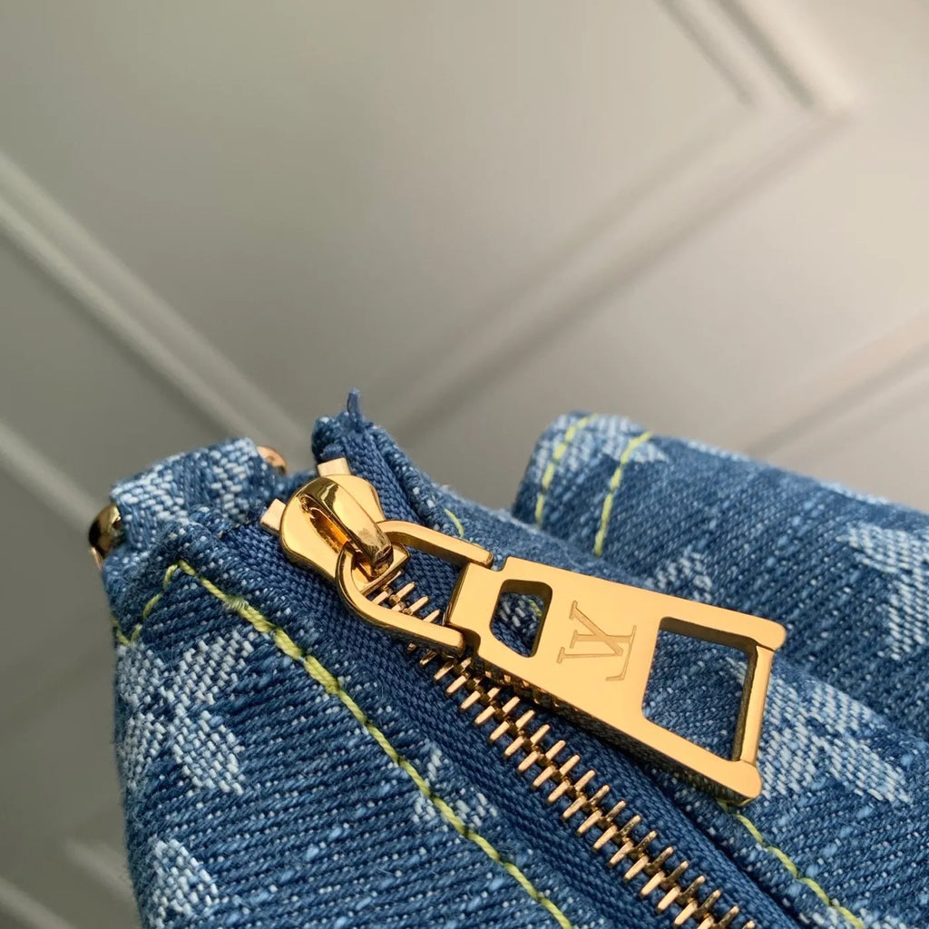 Louis Vuitton Pochette Accessoire Cargo Bag M27602 Blue Denim