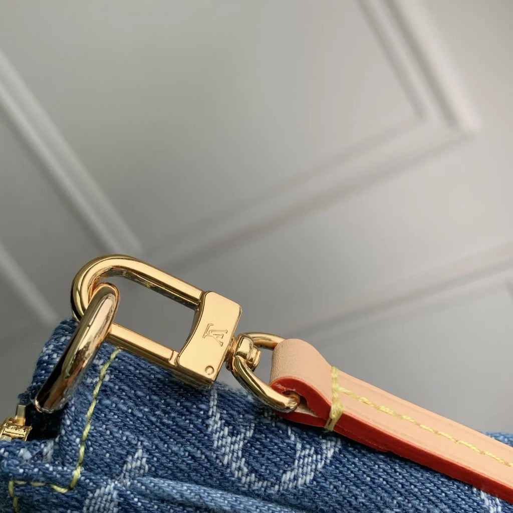 Louis Vuitton Pochette Accessoire Cargo Bag M27602 Blue Denim