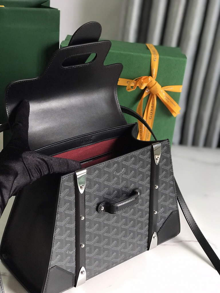 Goyard Saïgon PM Tote Bag GY020280 Black Leather