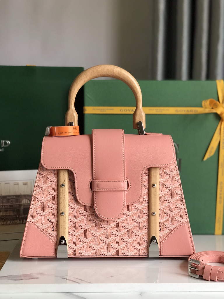 Goyard Saïgon PM Tote Bag GY020280 Pink Leather