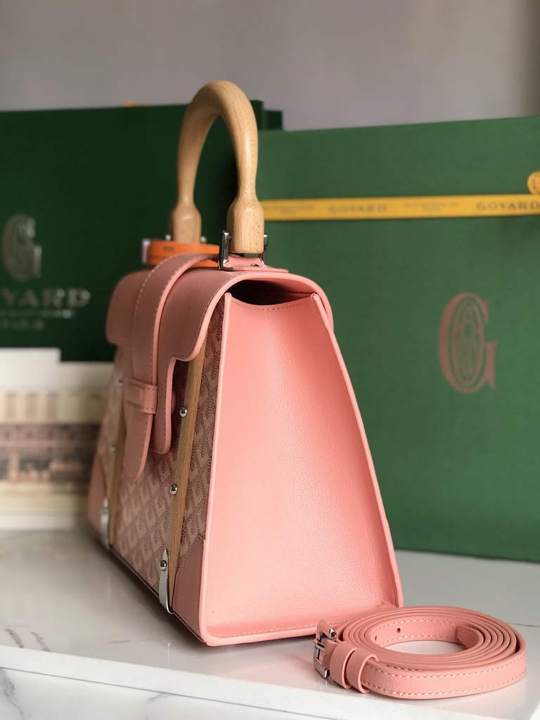 Goyard Saïgon PM Tote Bag GY020280 Pink Leather