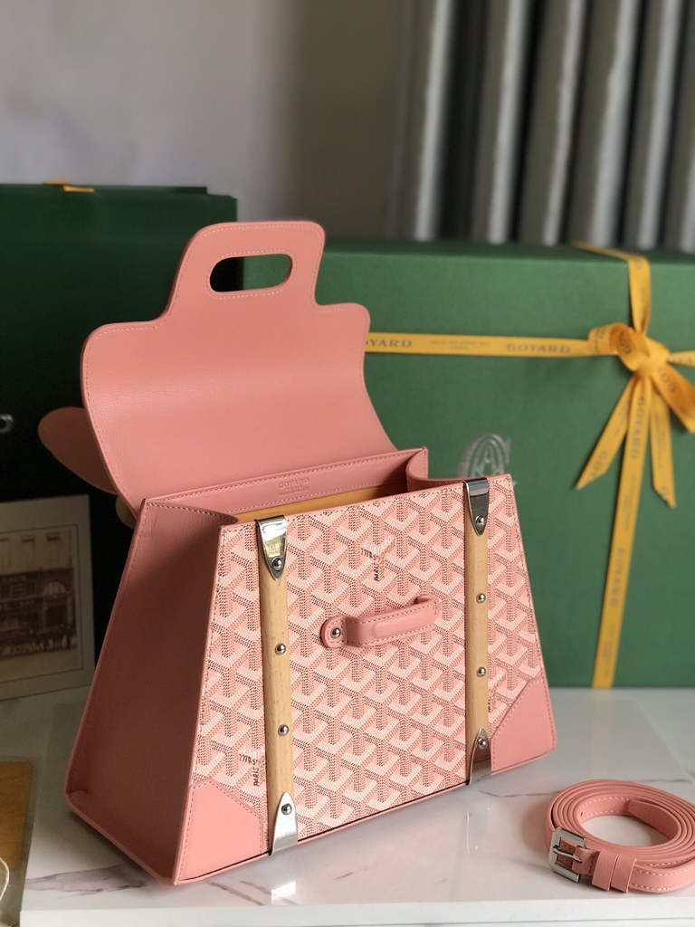 Goyard Saïgon PM Tote Bag GY020280 Pink Leather