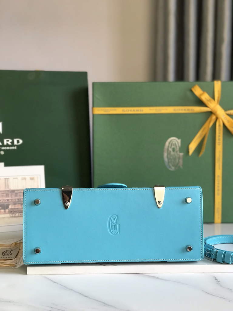 Goyard Saïgon PM Tote Bag GY020280 Light Blue Leather