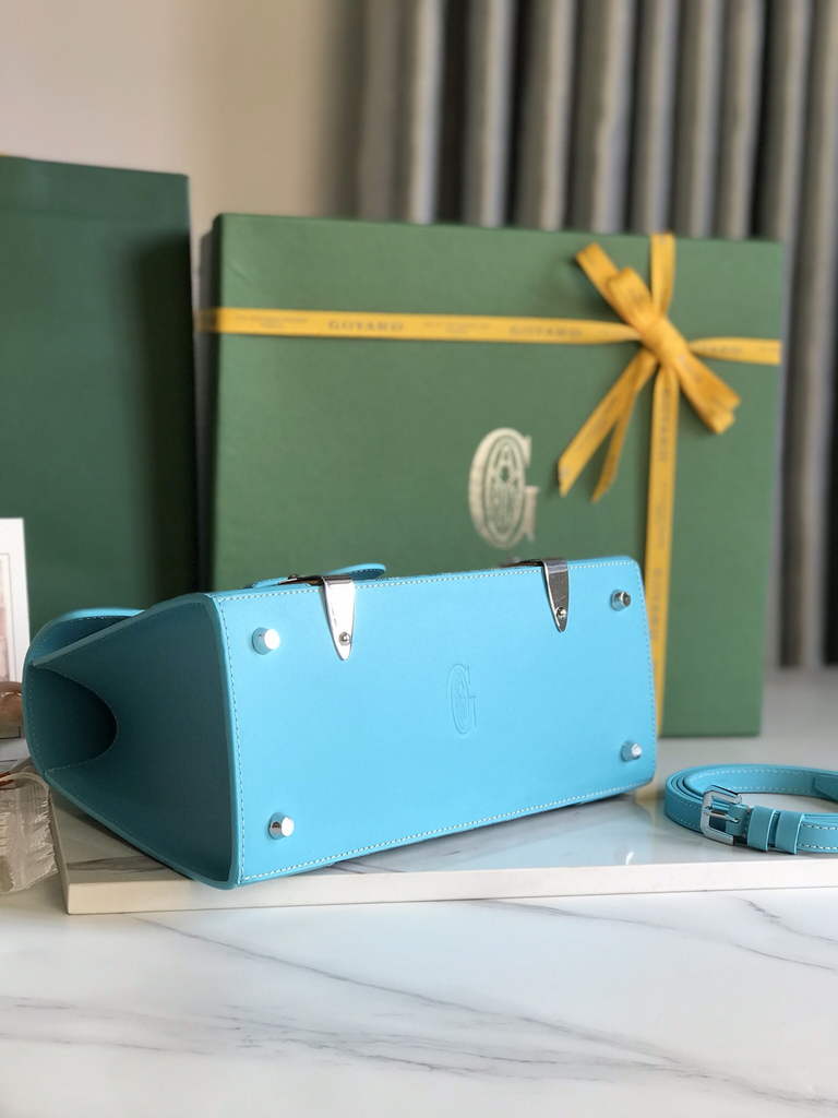 Goyard Saïgon PM Tote Bag GY020280 Light Blue Leather