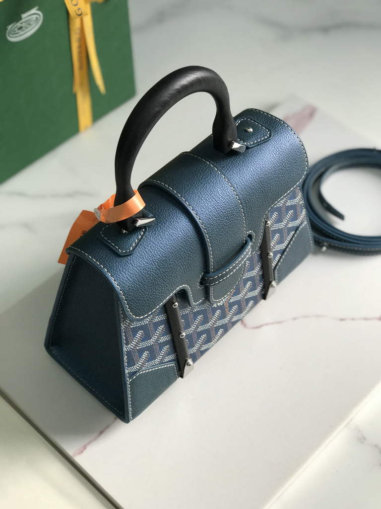 Goyard Saïgon Souple Mini Bag GY020192 Light Blue Leather