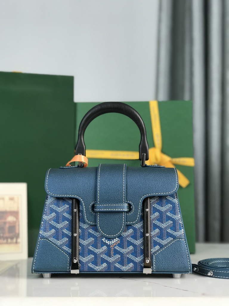 Goyard Saïgon Souple Mini Bag GY020192 Light Blue Leather